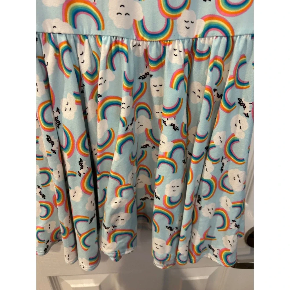 DotDotSmile Girls‎ Rainbow Cloud Unicorn Crisscross Back Twirl Dress 5/6 k7003